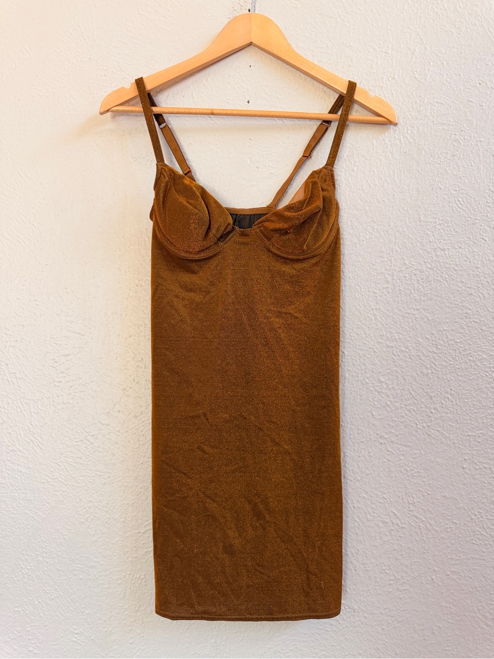 Victoria’s Secret brown cami slip with built in bra